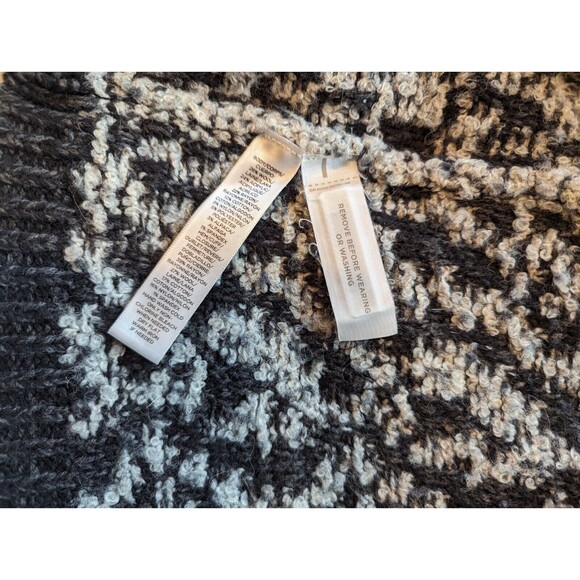 Ann Taylor Loft Gray Marbled Chunky Knit Open Front Cardigan Sweater Medium - Picture 4 of 10